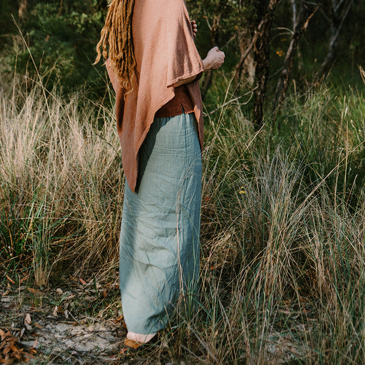Linen Skirt | Mountain Moss