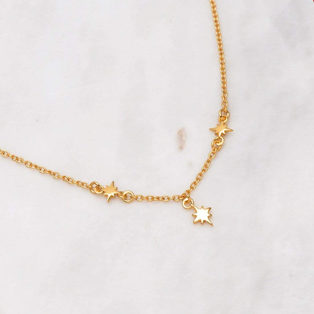 Celestial Star Necklace Gold