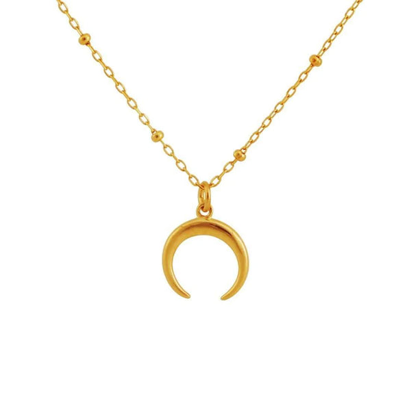 Gold Petite Moon Illusion Necklace Gold