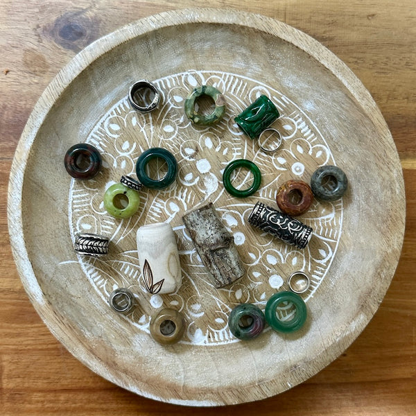 Mystic Forest | OOAK Dreadlock Beads | Set Of 20