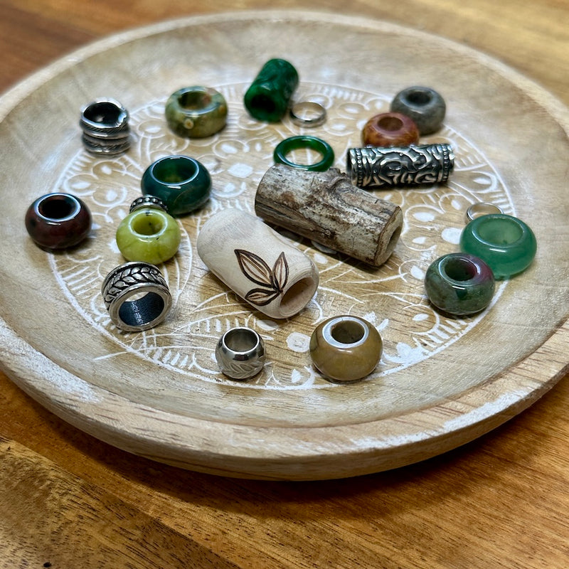 Mystic Forest | OOAK Dreadlock Beads | Set Of 20