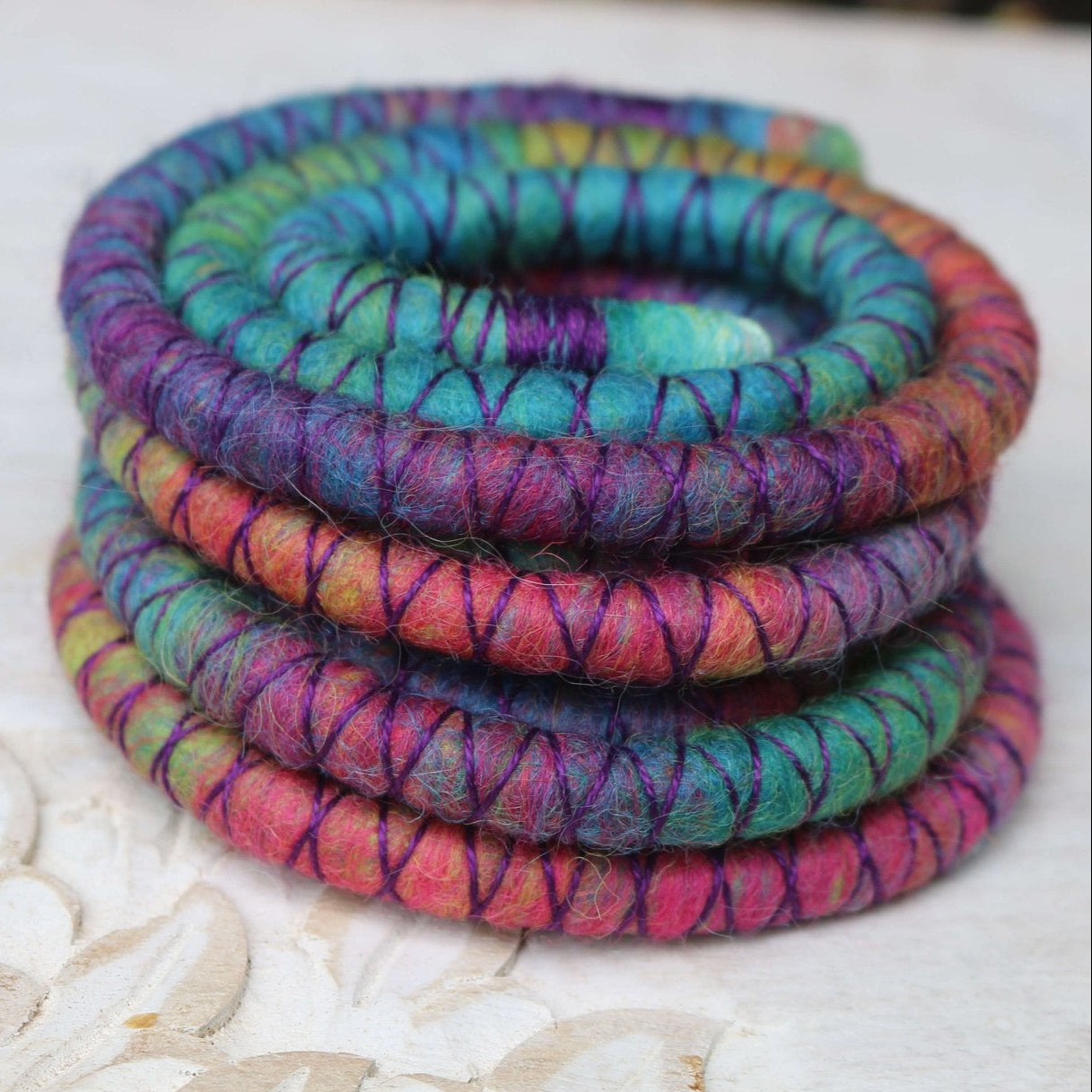 Genie Wool Felt Spiralocks