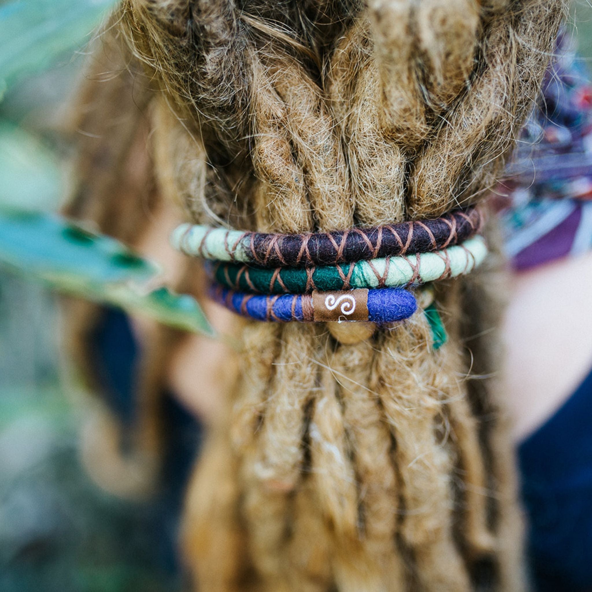 Dark Fairy Garden Wool Felt Spiralocks