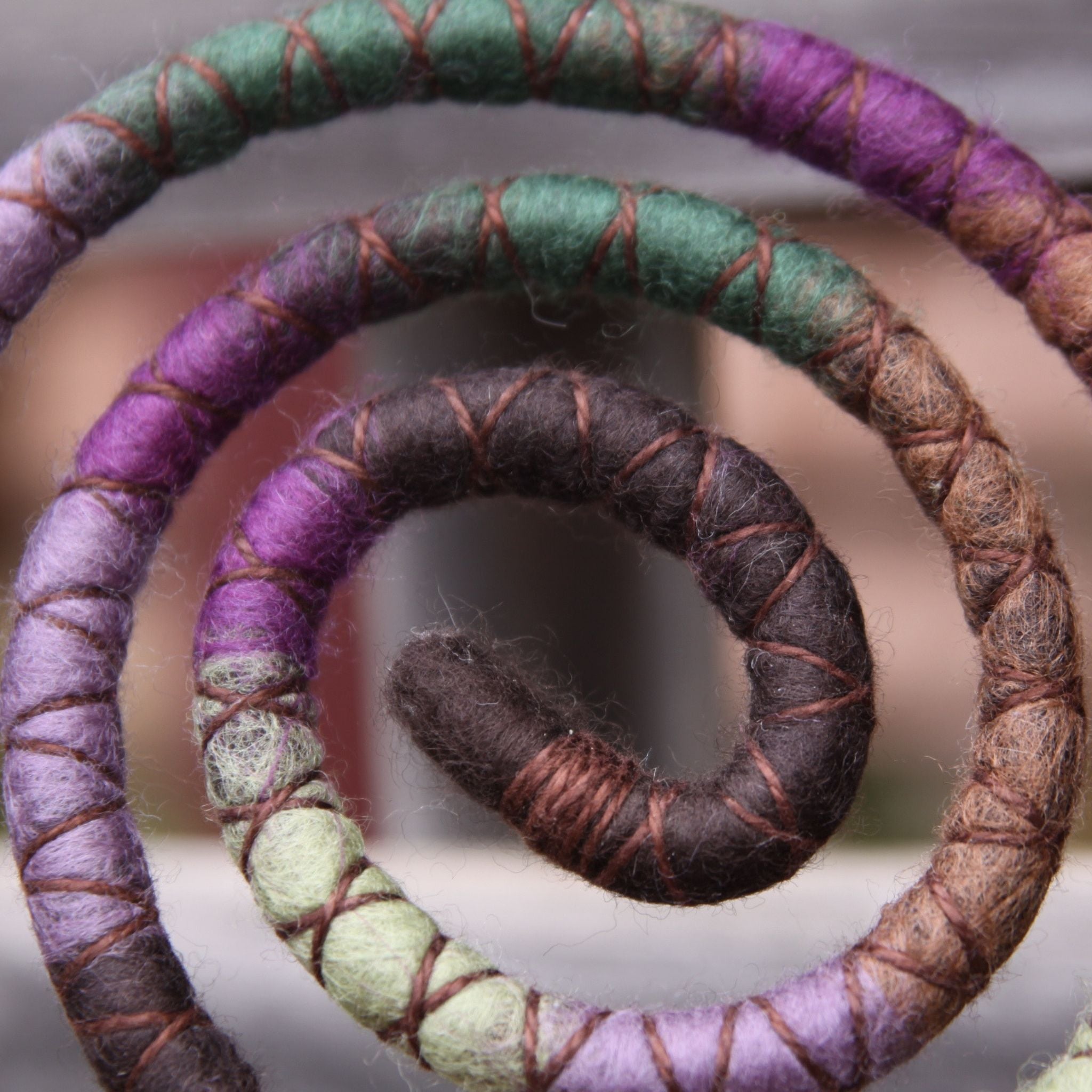 Dark Fairy Garden Wool Felt Spiralocks