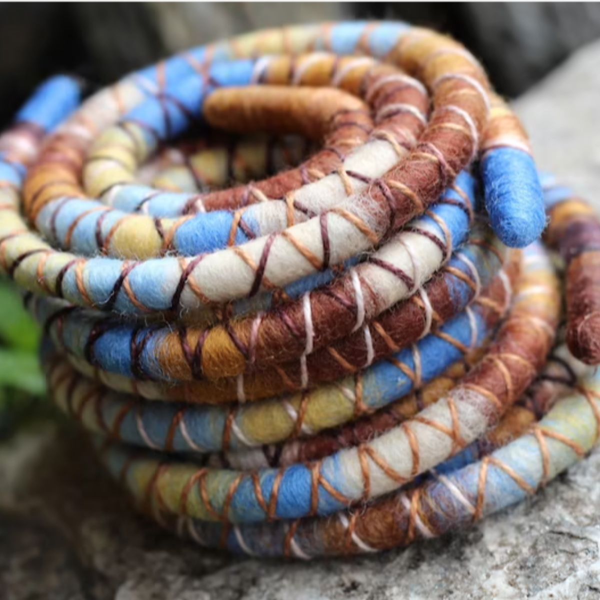 Summer Field Wool Felt Spiralocks