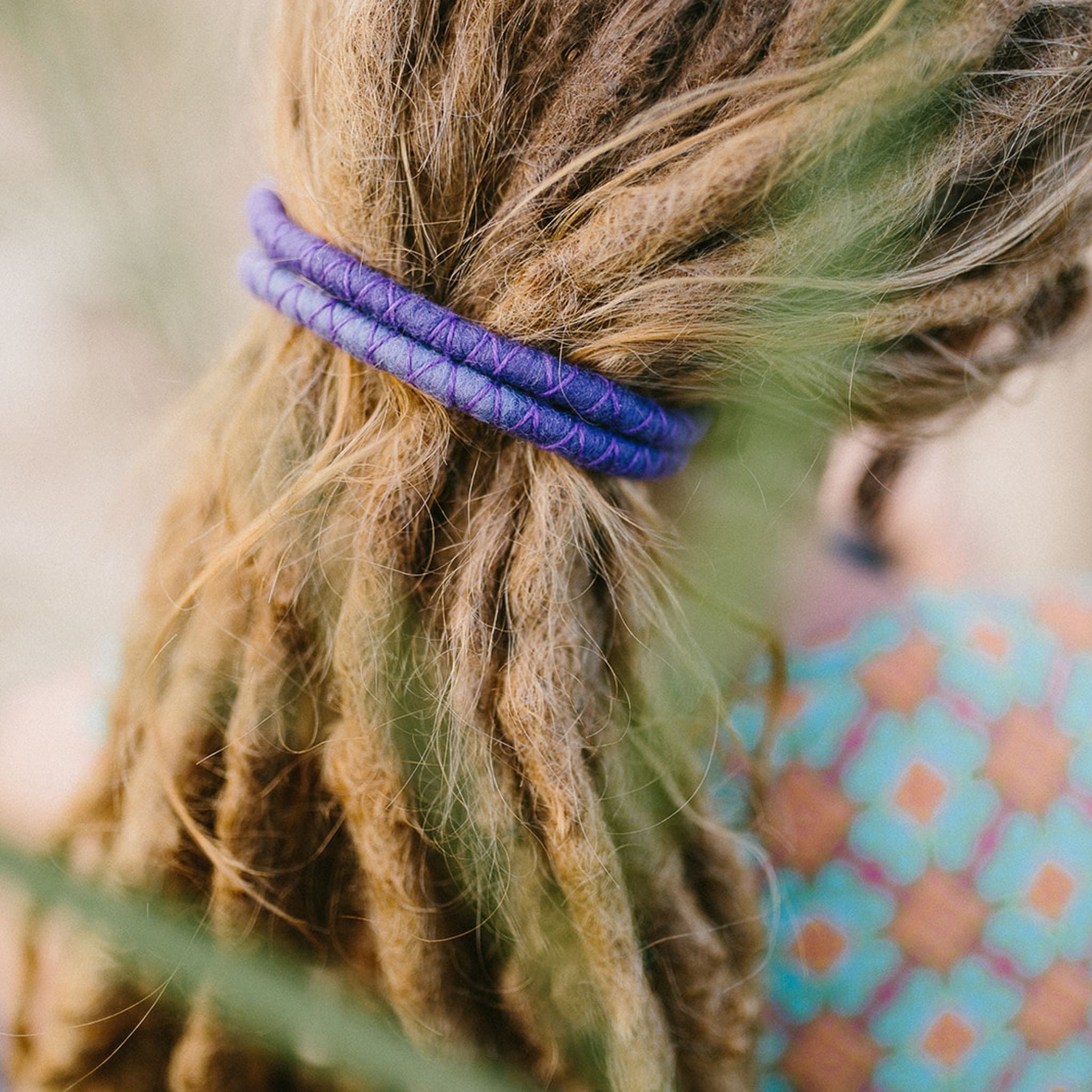 Amethyst Wool Felt Spiralocks