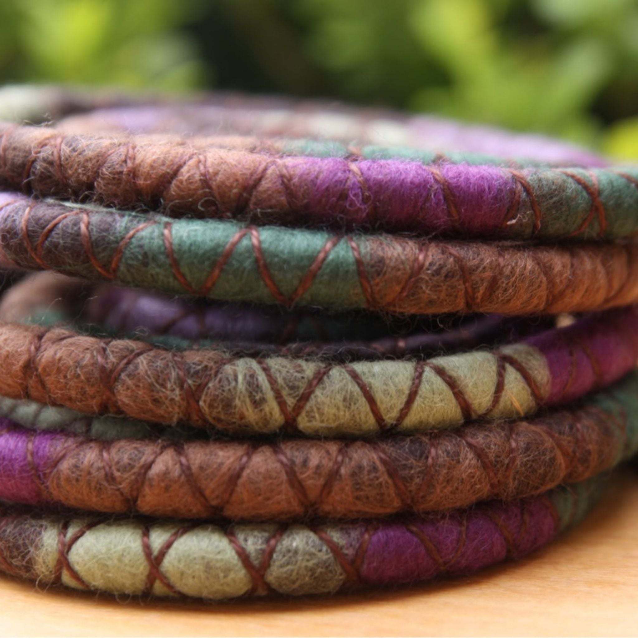 Dark Fairy Garden Wool Felt Spiralocks