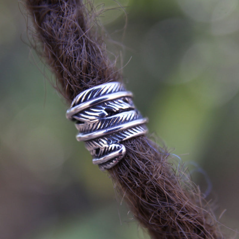 Stainless Steel Feather and Leaf