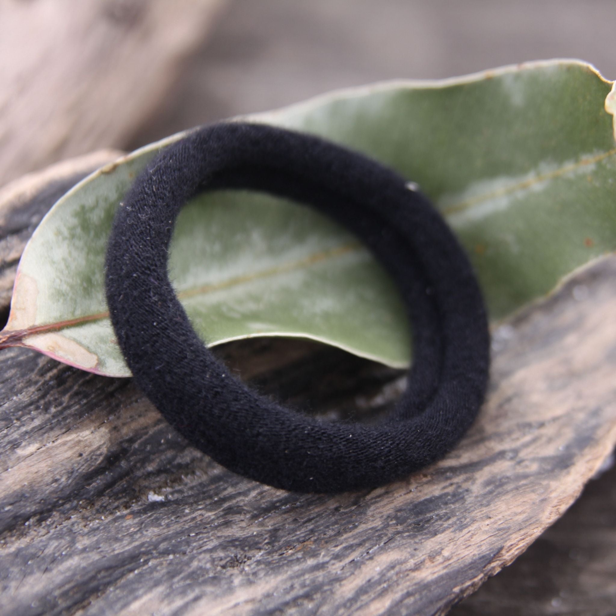 Black Cotton Double Loop Headband