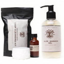 Raw Roots Deep Cleansing Kit + Aloe Manuka Gel