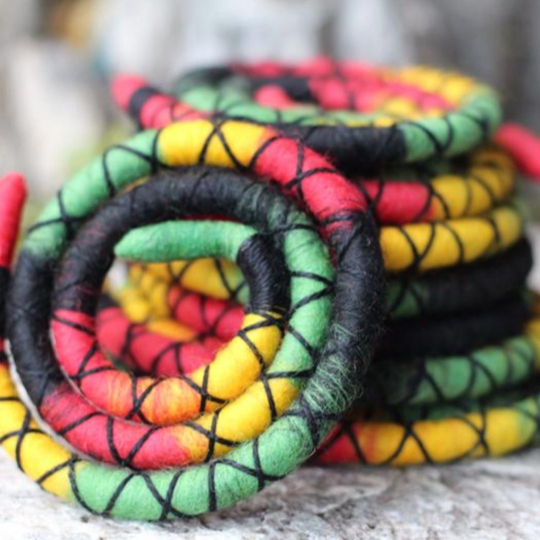 Rasta Wool Felt Spiralocks