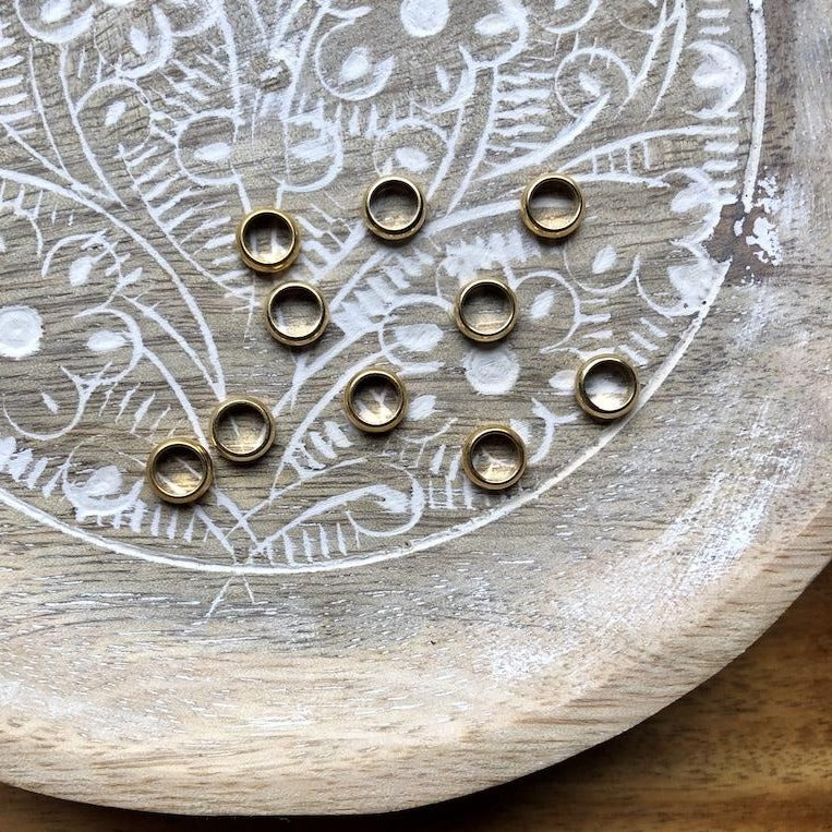 Small Golden Dreadlock Rings | Set Of 10