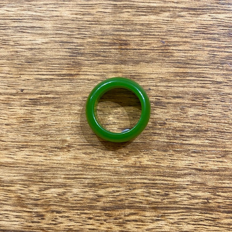 Extra Large Green Jade Dread Ring