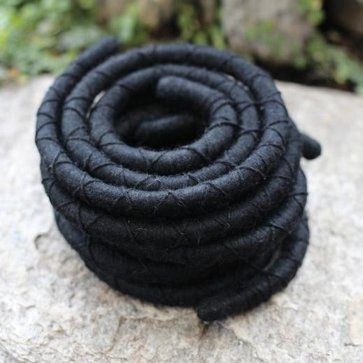 Black Wool Felt Spiralocks