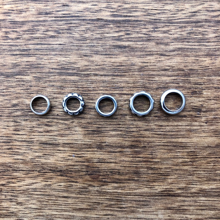 Stainless Steel Dreadlock Rings Mix