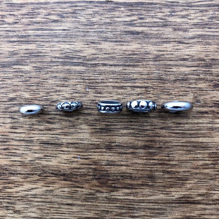 Stainless Steel Dreadlock Rings Mix