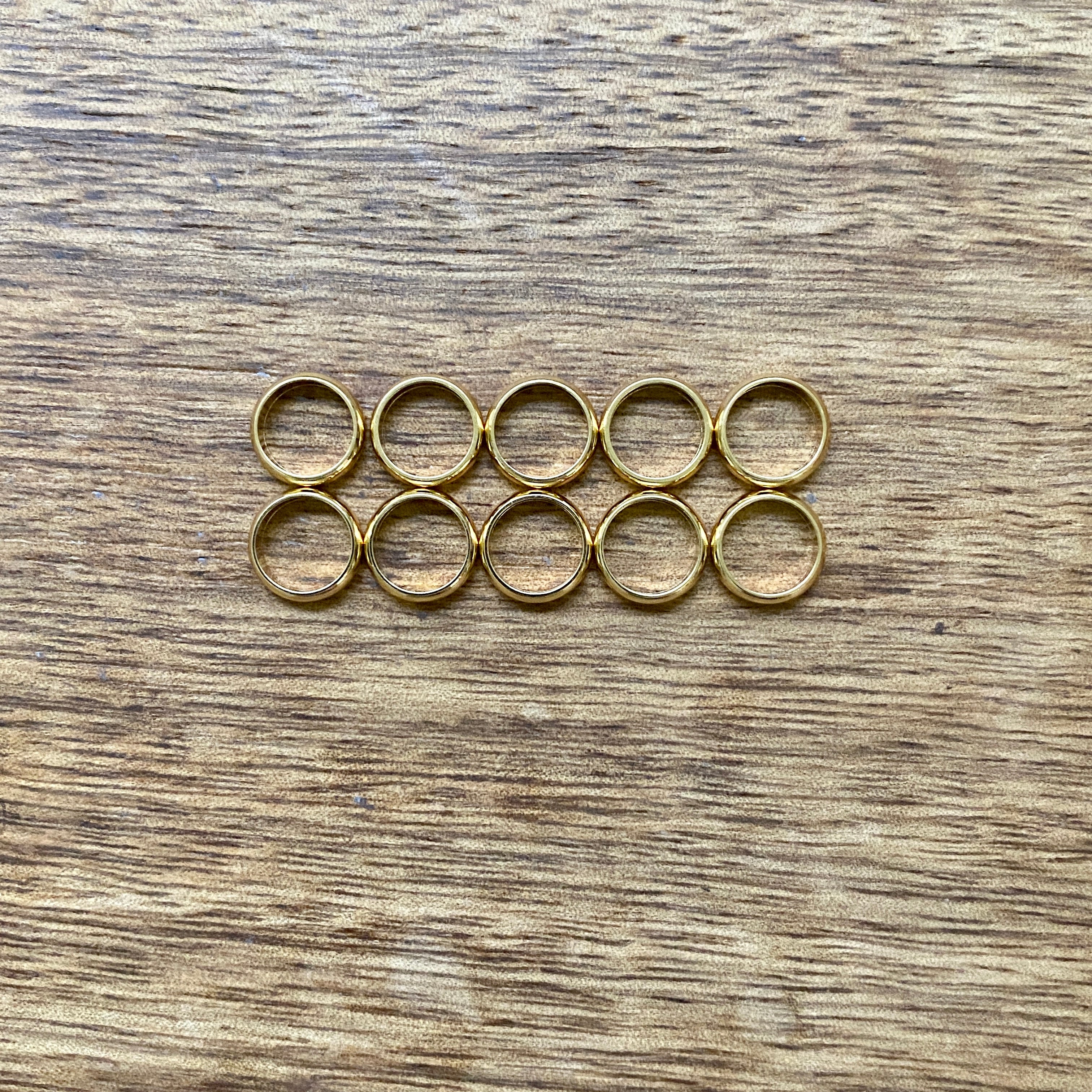 18K Gold Plated Stainless Steel Rings | Set Of 10