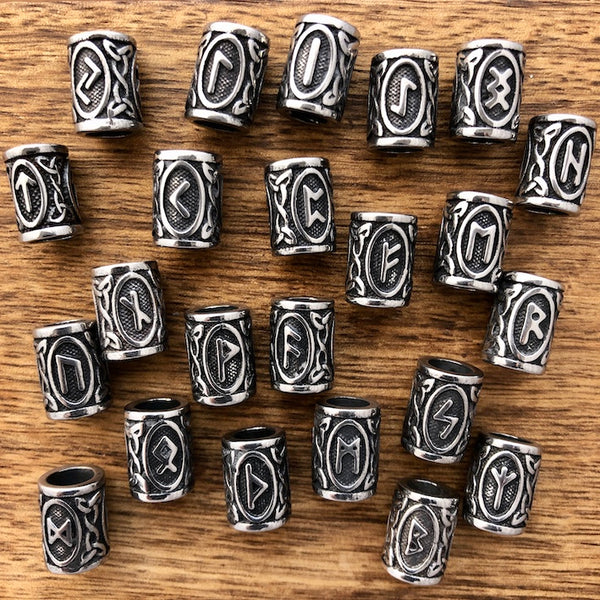 Stainless Steel Viking Runes | Set Of 24