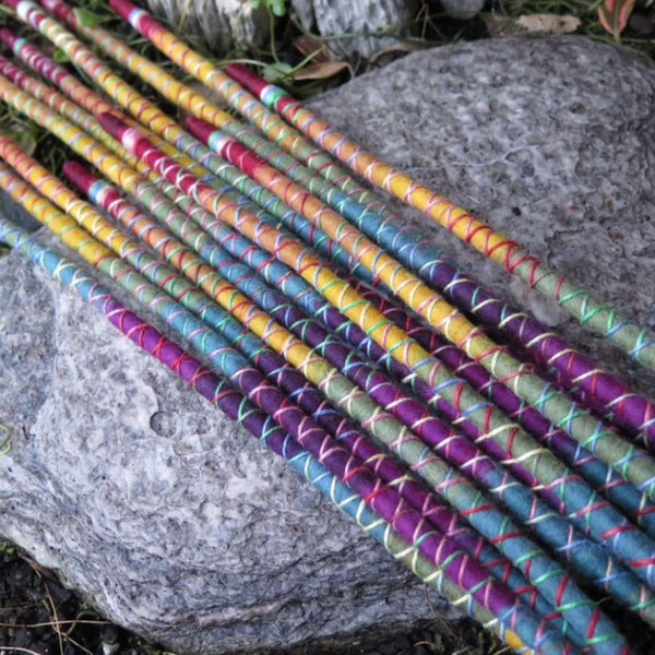 New Rainbow Wool Felt Spiralocks