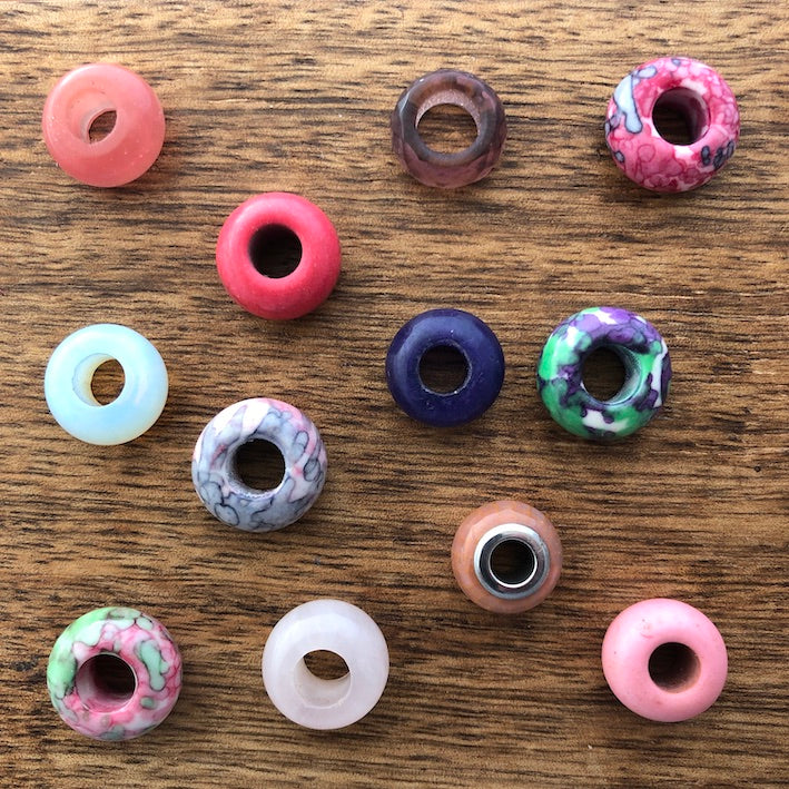 Pink & Purple Dreadlock Beads | Set Of 12