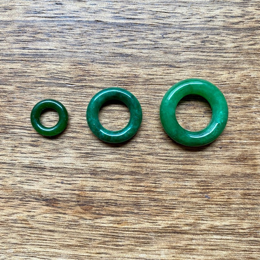 Green Jade Dread Rings