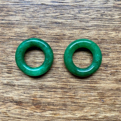 Green Jade Dread Rings