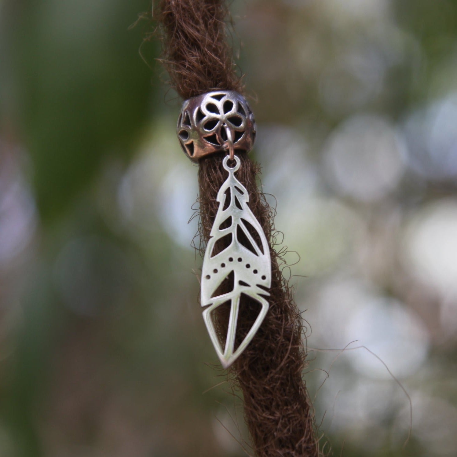 Boho Feather Dangle Bead