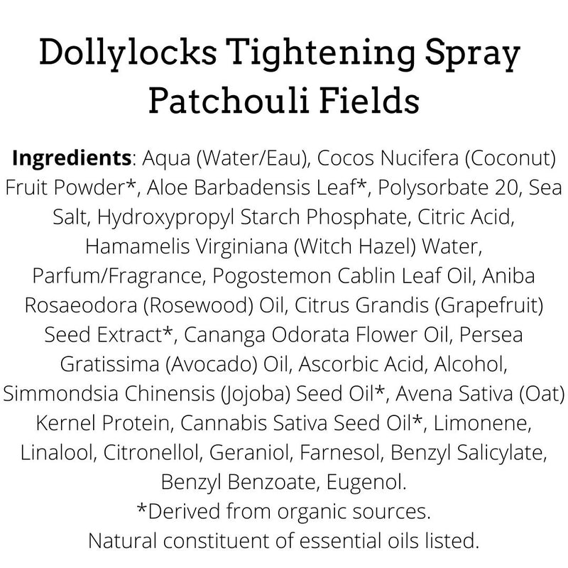 Dollylocks Tightening Spray | Patchouli Fields