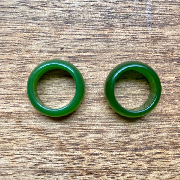Extra Large Green Jade Dread Ring