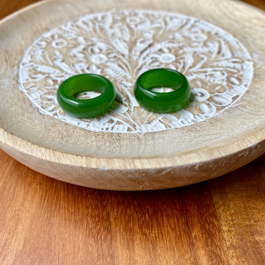 Extra Large Green Jade Dread Ring