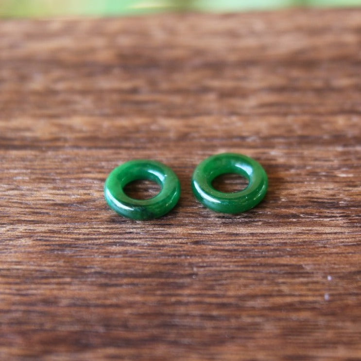 Green Jade Dread Rings