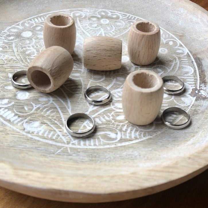 Large Dreadlock Beads | Set Of 10