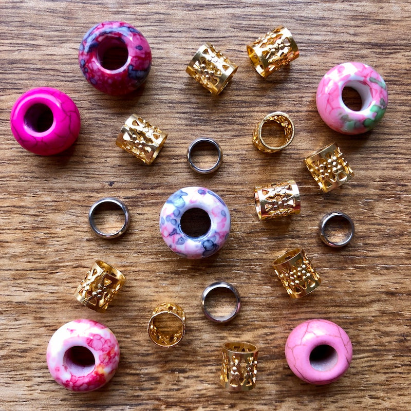 Pink Beads | Set Of 20