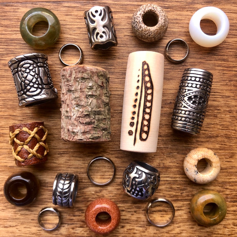 One of a Kind Dreadlock Beads in Wooden Box