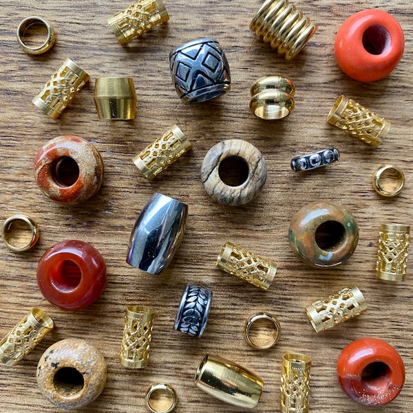 Gold Loc Jewelry, Adjustable Dreadlock Accessories, Loc Beads, Spiral Gold  Wrap Loc Jewelry, Dread Beads, loc Accessories, Dreadlock Jewelry