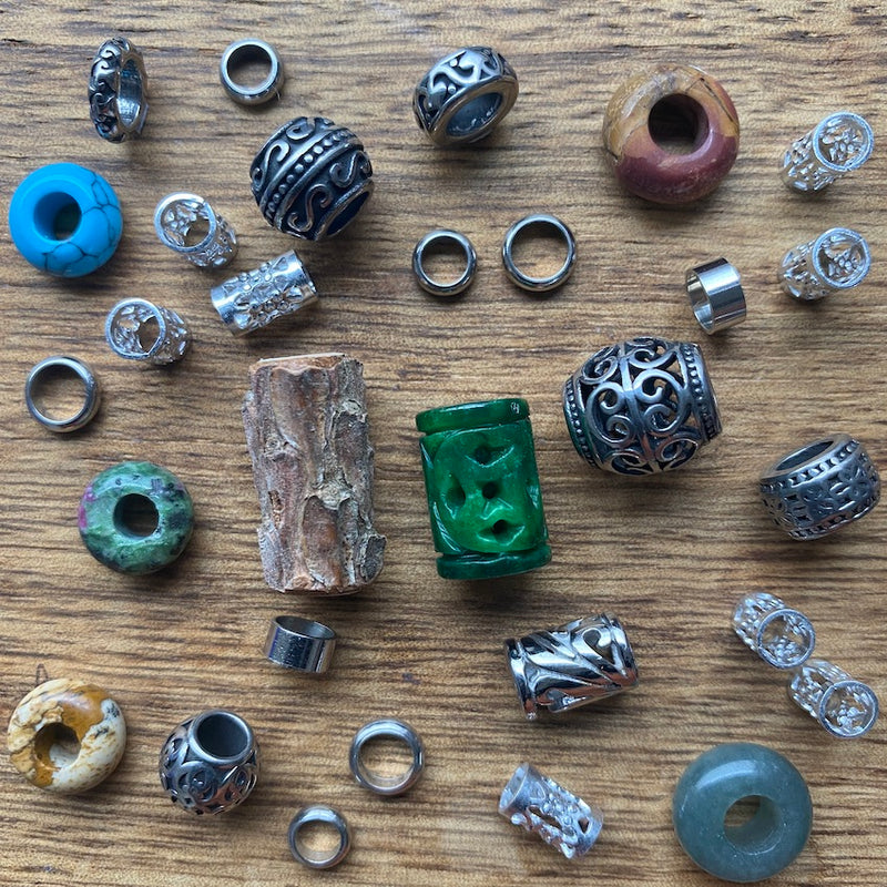 One of a Kind Dreadlock Beads | Set Of 30