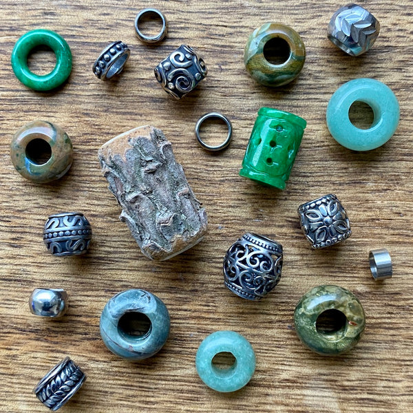 Forest Dreadlock Beads | Set Of 20