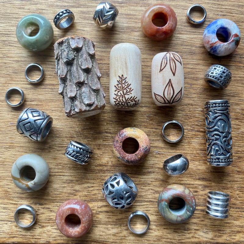 One of a Kind Dreadlock Beads | Set of 25