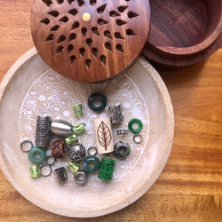 Dreadlock Beads in Wooden Box | Set Of 25