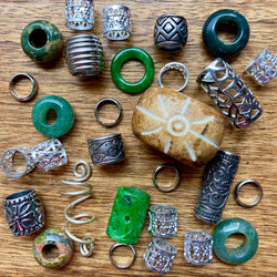 One of a Kind Dreadlock Beads | Set of 30