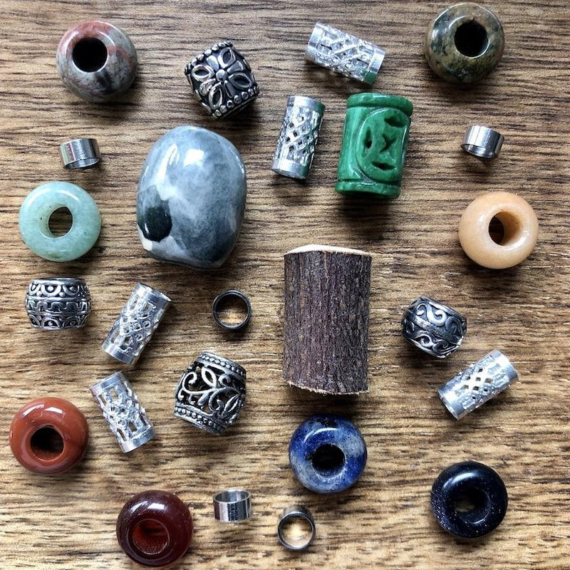 Small One of a Kind Dreadlock Beads | Set Of 25