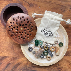 Dreadlock Beads | Set Of 20 in Wooden Box