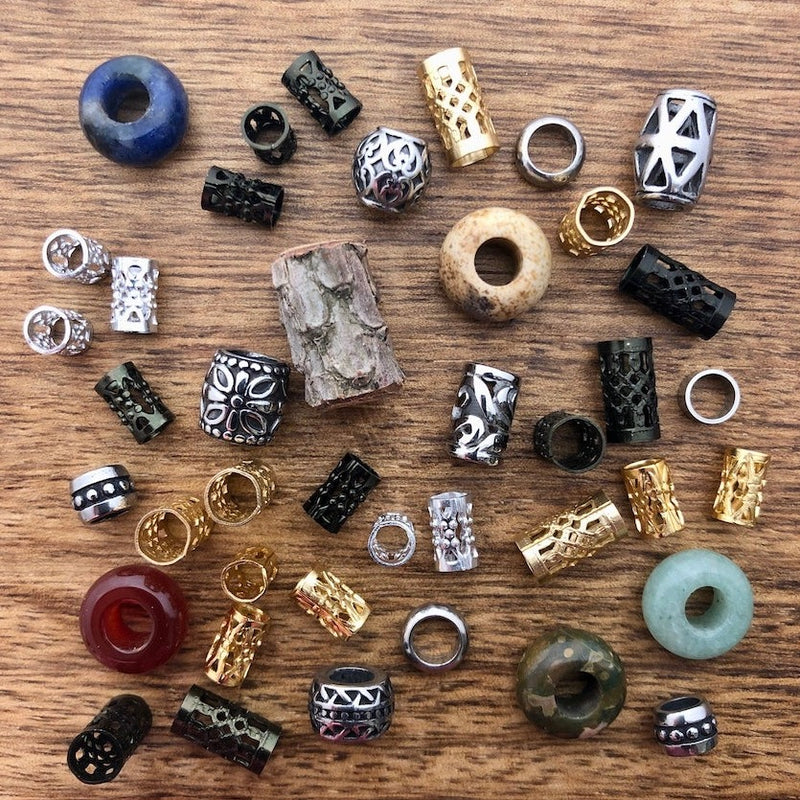 Small Dreadlock Beads | Set Of 40