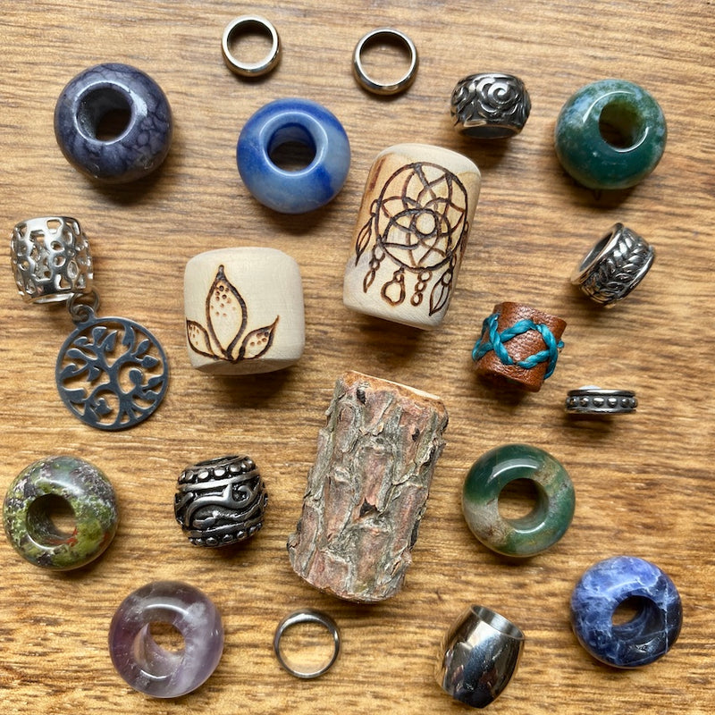 One of a Kind Dreadlock Beads | Set Of 20