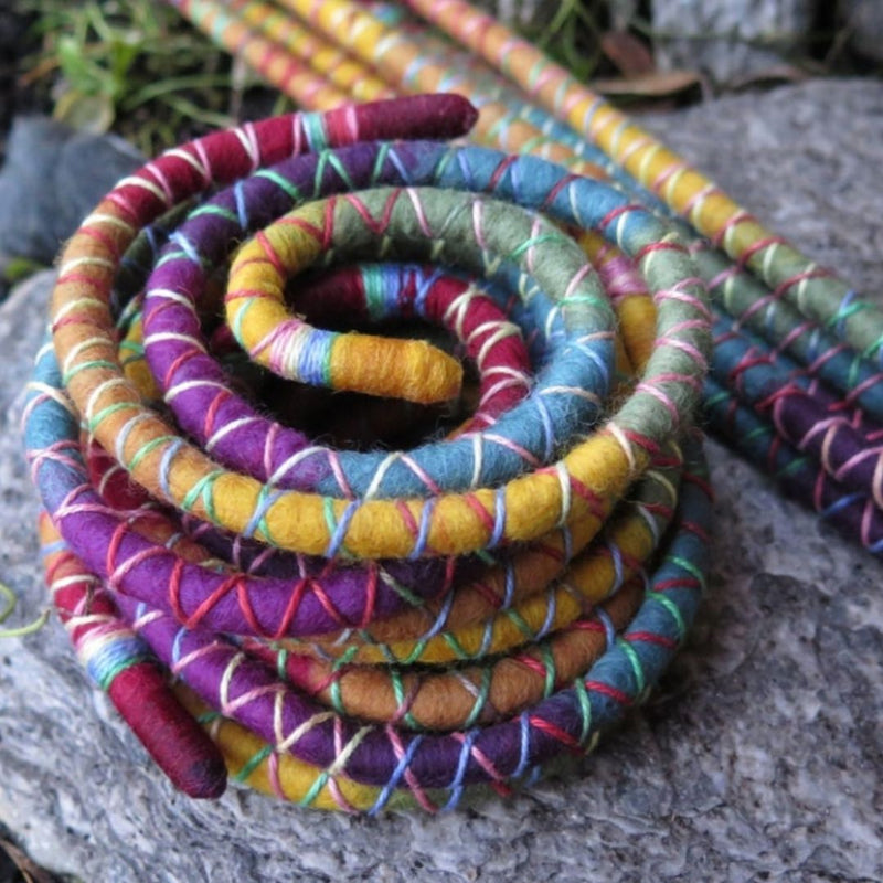 New Rainbow Wool Felt Spiralocks