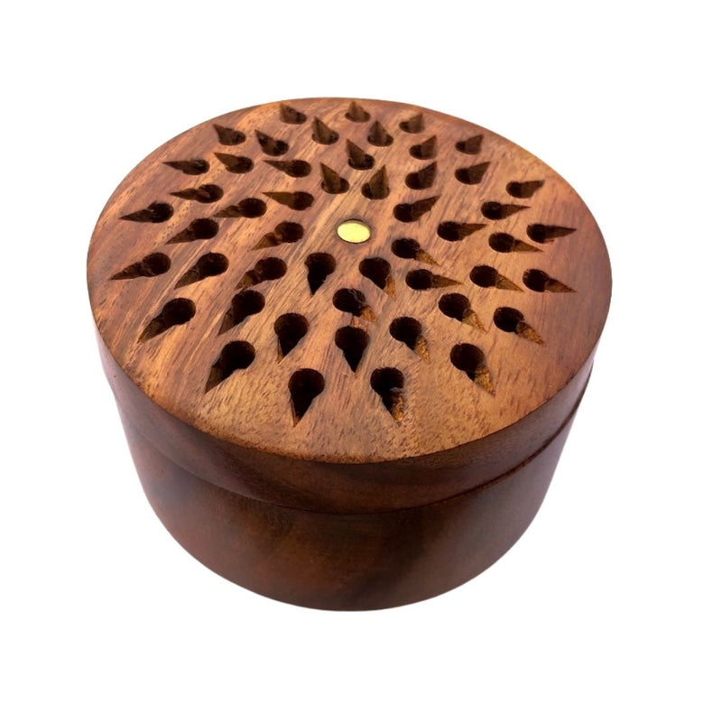 Small Round Wooden Jewellery box