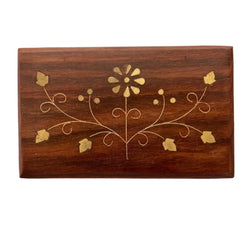 Wooden Leaf Inlay Jewellery box