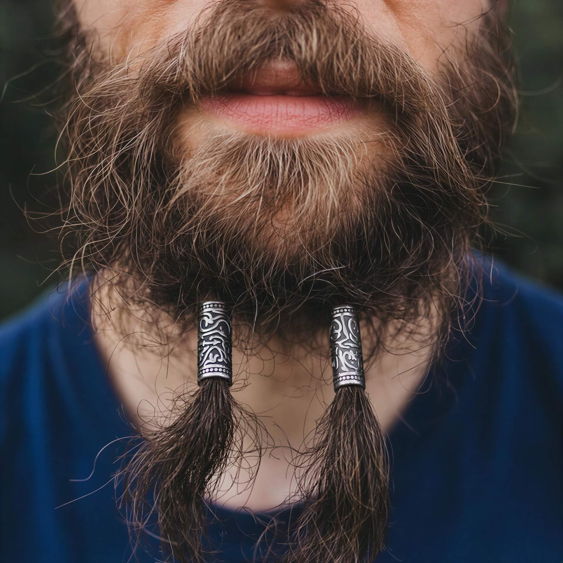 Tube Beard Beads, set of 2 - Mountain Dreads