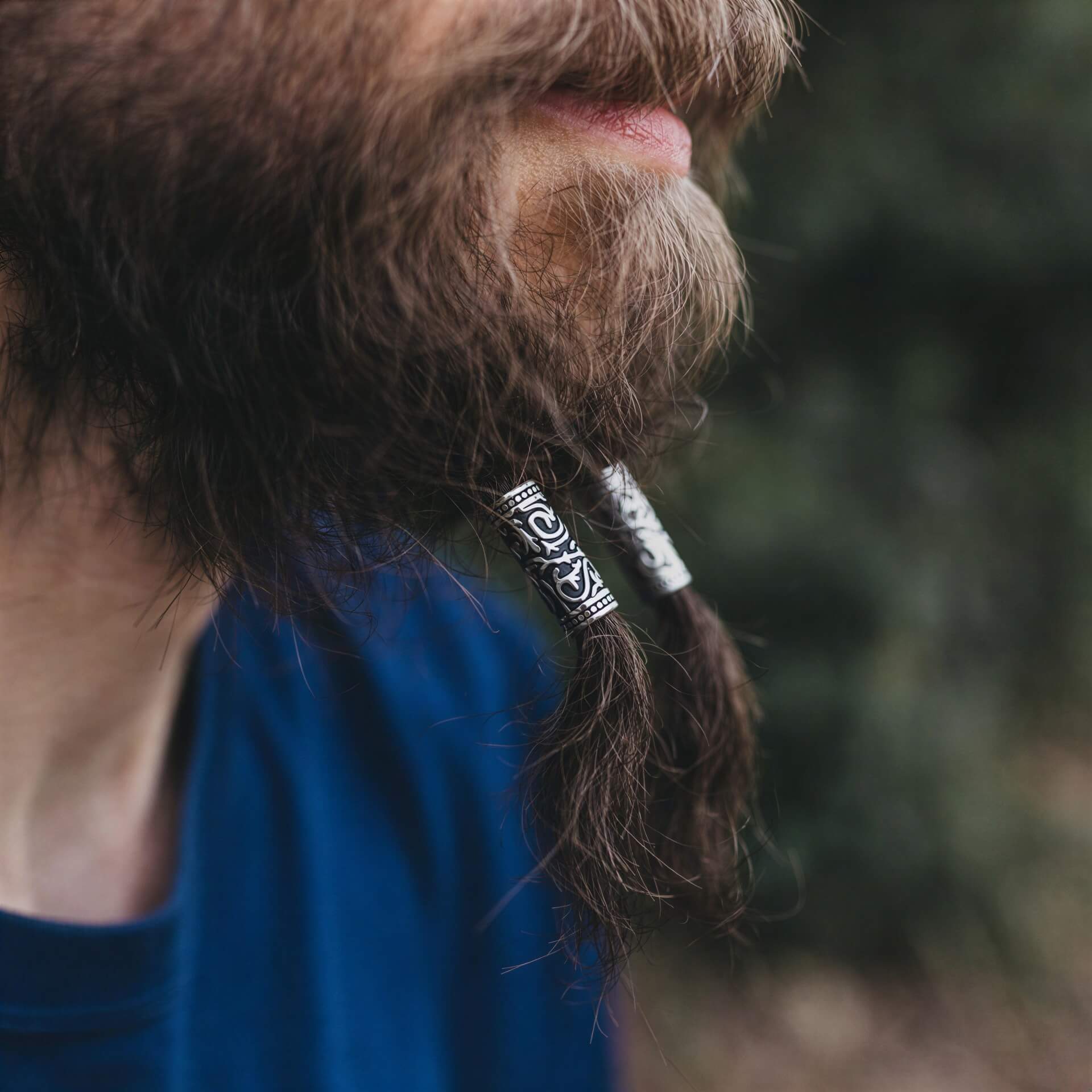 Tube Beard Beads, set of 2 (view 2) - Mountain Dreads
